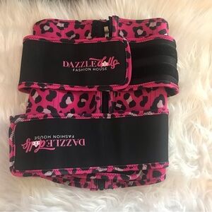Dazzle Dolls Leopard Print Waist Trainer – Adjustable Compression Belt